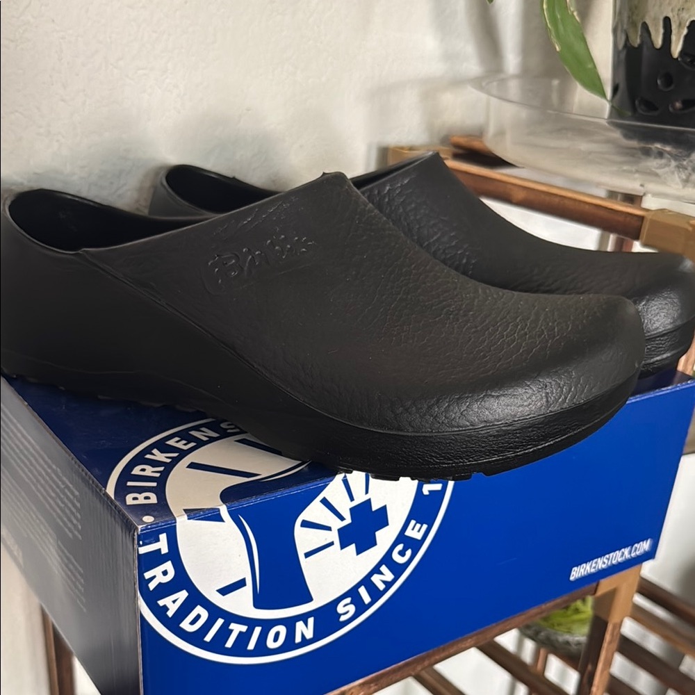 Birkenstock Black Slip-On Loafers with Molded Footbed